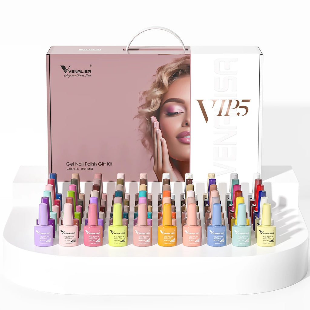 VENALISA 7.5ml Nail Gel Polish VIP5 HEMA Free Semi Permanent Soak off UV LED Nail Gel Varnish Full Coverage Nail Gel Lacquer