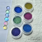 HNDO Cat Eye Magnetic Nail Powder – Blue Tear Series Rubbing Dust Pigment