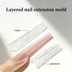 Sandwich Dual Nail Forms – Coffin & Almond Extension Molds, 60pcs