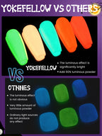 YOKEFELLOW Glow in the Dark Gel Nail Polish – Luminous Neon UV/LED Gel