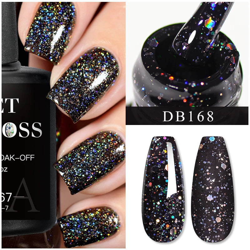 Mtssii Glitter Sequins Gel Nail Polish – Sparkling Soak-Off UV/LED Gel