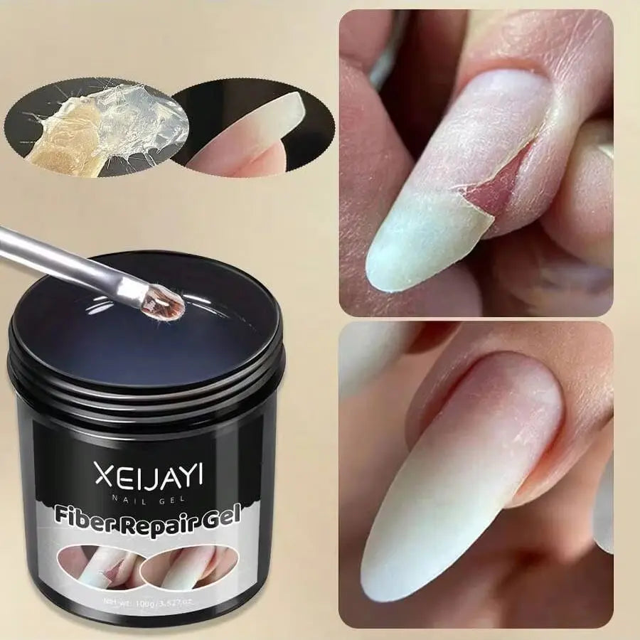 XEIJAYI 100g Fiber Nail Repair Gel – Strengthener for Broken & Thin Nails