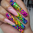 Leopard Print Nail Transfer Paper Set – Animal Pattern Foil Decals, 10 Rolls