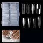 Transparent Double-Shaped Nail Extension Mold System – 6 Shapes, 120 Pieces