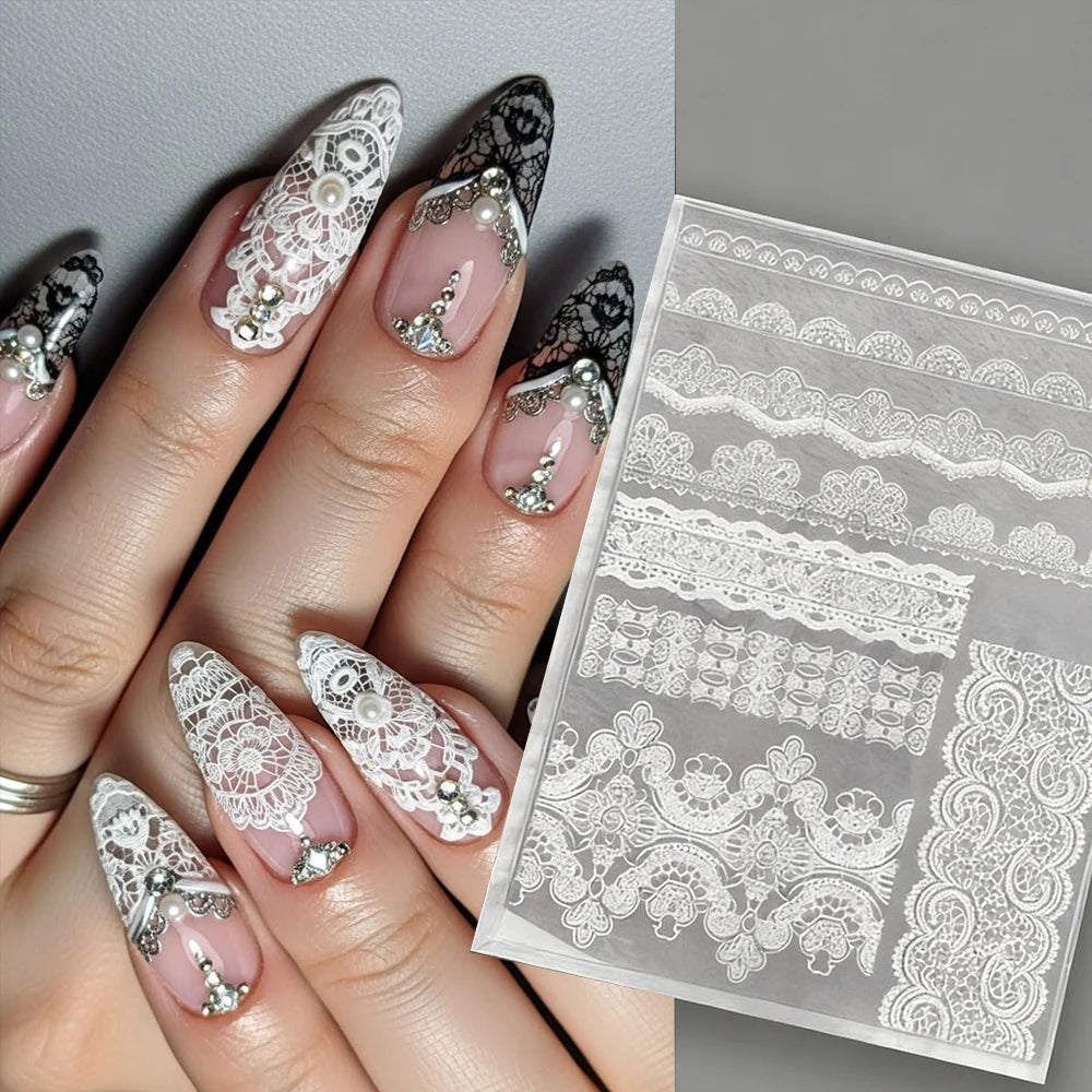 3D Lace Nail Stamping Plate – Silicone Hollow Rose Mesh Printing Mold