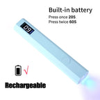 Cordless Handheld UV/LED Nail Lamp Stand – Rechargeable USB Gel Nail Dryer