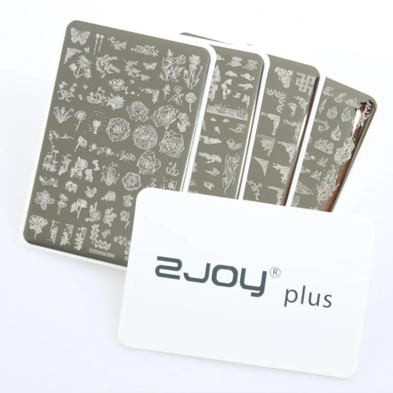 ZJoyplus XL Flower Nail Stamping Plate – 59 Designs, Stainless Steel