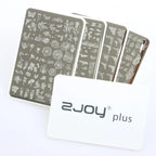 ZJoyplus XL Flower Nail Stamping Plate – 59 Designs, Stainless Steel