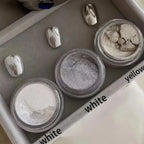 HotPress Silver White Aurora Mirror Chrome Nail Powder – High-Gloss Pigment