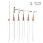 Elongated Nail Art Liner Brush Set – Professional Striping Drawing Pens, 5 Pieces