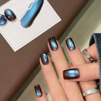 SHAKA Cat Eye Gel Nail Polish – Glass Bead Blue & Brown Magnetic Shimmer