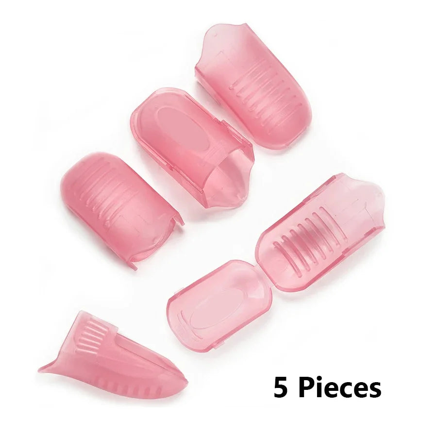 5Pcs Nail Art Soak-Off Cap Clips – Gel & Acrylic Remover Wraps