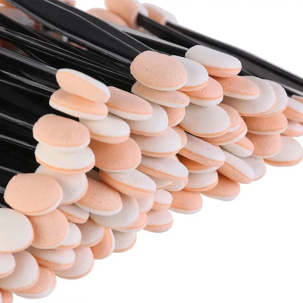 Disposable Double-Sided Mirror Chrome Powder Sponge Applicator Brushes