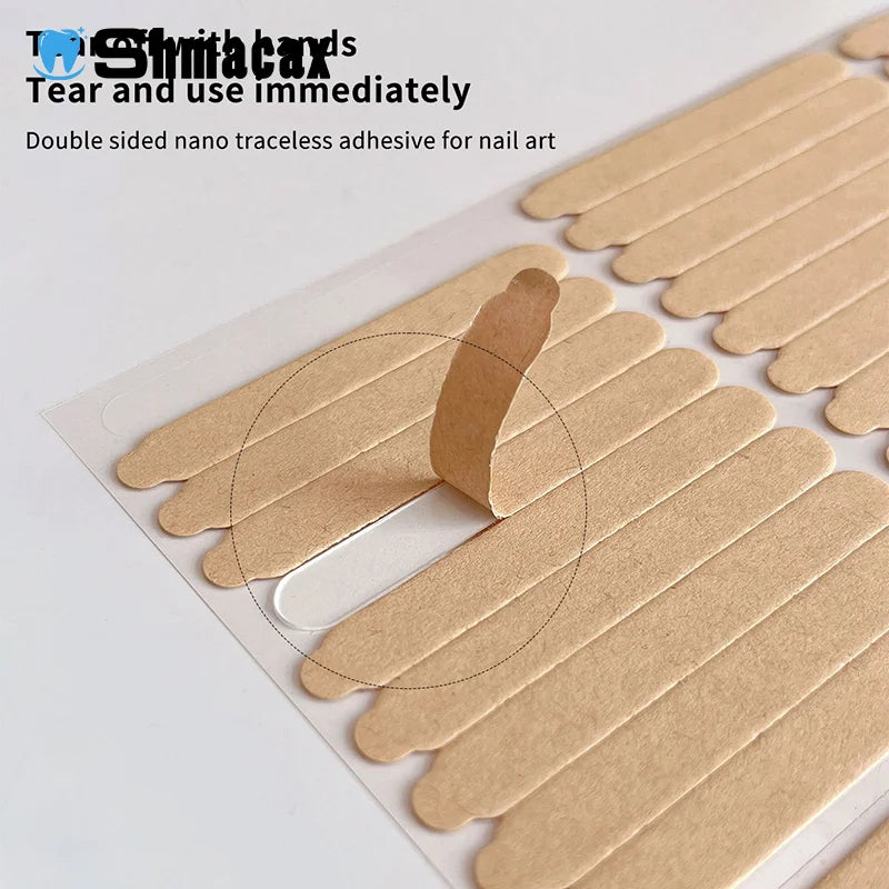 Shmacax Transparent Double-Sided Nail Adhesive Tape – Display Stand & Practice Tool