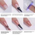 Ice Pink Gel Nail Polish Set – 6 Pieces, Soak-Off UV/LED Summer Colors