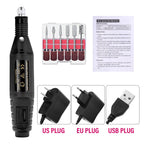 Portable Electric Nail Drill Set – USB Manicure & Pedicure Filing Machine with Bits