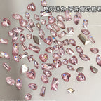 Mini Pink Nail Rhinestones – Teardrop & Horse-Eye Shape Charms, 100 Pieces