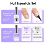 GELLEN 4-in-1 Nail Glue & Prep Dehydrator Kit – Soak-Off UV LED Cure