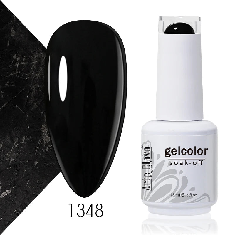 Arte Clavo 15ml Gel Nail Polish Nail Supply Wholesale Soak Off UV LED Gel Lacquer Nail Art Glitter Polish Long Lasting Gel