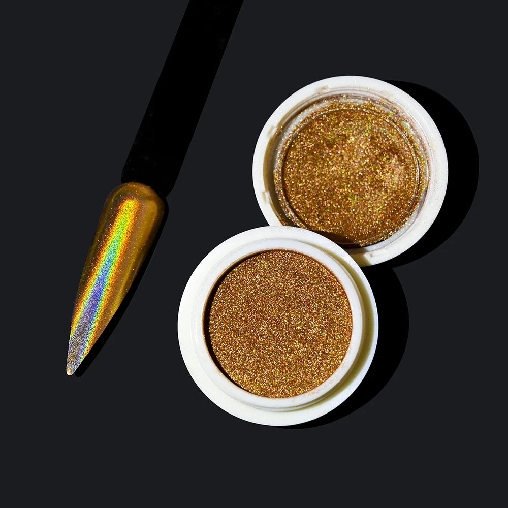 1Jar Moonlight Pearl Pink Gradient Nail Glitter Chrome Nail Powder Aurora Blusher Rubbing Dust Shell Mirror Pigment Nail Art Dec