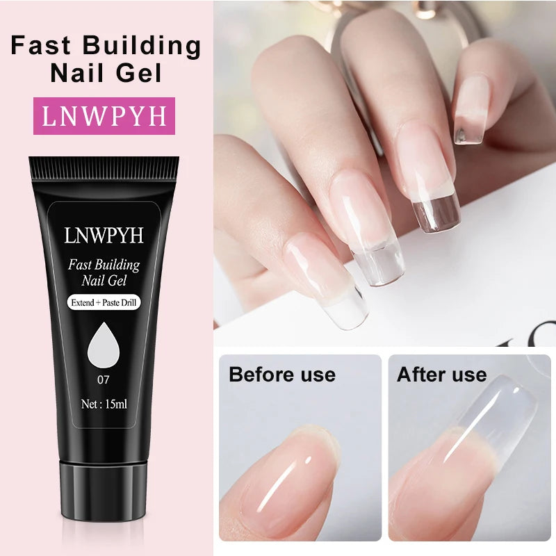 LNWPYH Poly Extension Nail Gel Set – Professional Building Gel Kit, 4/9 Colors