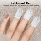 5Pcs Nail Art Soak-Off Cap Clips – Gel & Acrylic Remover Wraps