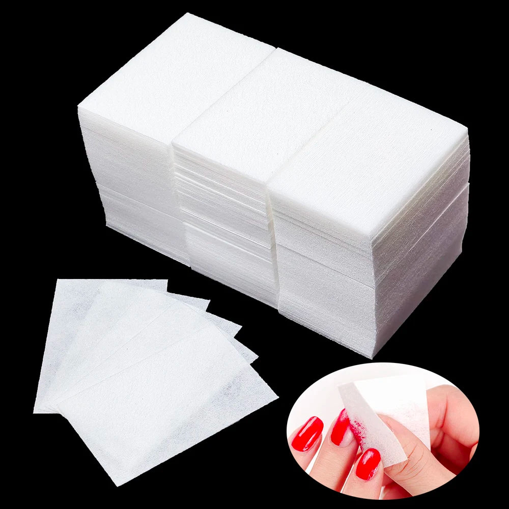 Lint-Free Cotton Nail Wipes – Gel & Acrylic Polish Remover Pads