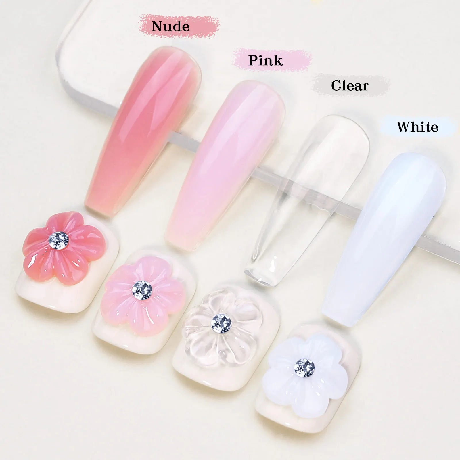 5/15ml Pink Solid Nail Gel Non-Stick Hand Nail Extension Gel 3D Carving Building Gel 9 Colors Hard Nail Gel Builder UV Gel T%58