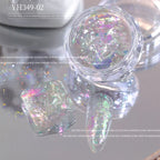 Unicorn Opal Nail Foil Flakes – Aurora Iridescent Mermaid Sparkle, 4-Jar Set