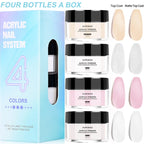 MAFANAILS Crystal Powder Set – Acrylic Powder, Monomer & Brush Kit, 8pcs