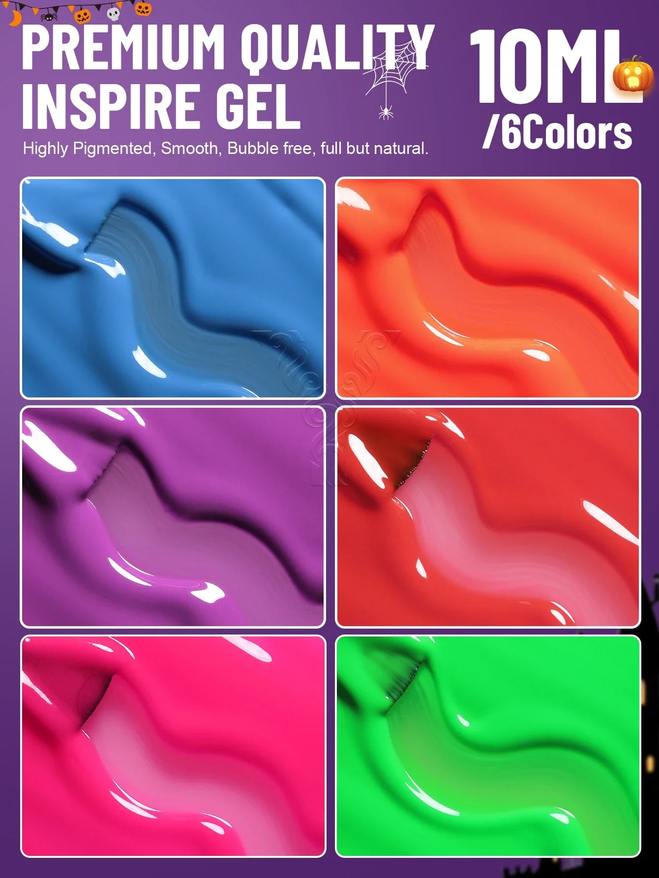 YOKEFELLOW 10ML Glow in the Dark Gel Nail Polish Luminous Neon Gel Polish Summer Semi Permanent Soak Off Nail Art UV Varnish