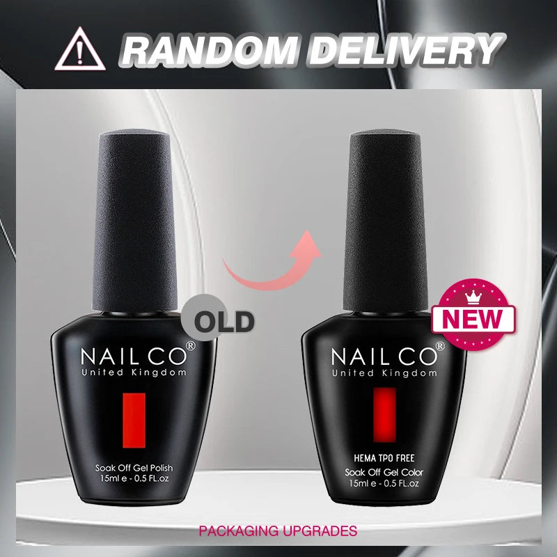 NAILCO Hema Tpo Free 15ml Gel Nail Polish Soak Off UV LED Semi Permanent Base Top Coat Gel for Nail Art Varnish Nail Supplies