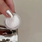 HotPress Silver White Aurora Mirror Chrome Nail Powder – High-Gloss Pigment
