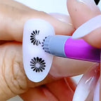 Chic 9D Nail Art Stamp Pen Set – Daisy, Star, Butterfly & Heart Designs