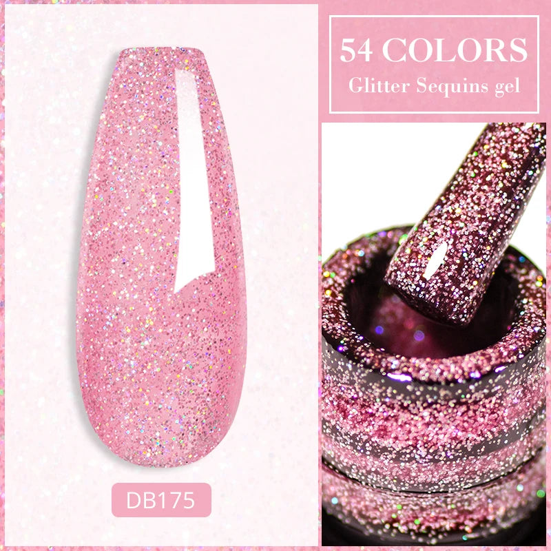 Mtssii Glitter Sequins Gel Nail Polish – Sparkling Soak-Off UV/LED Gel