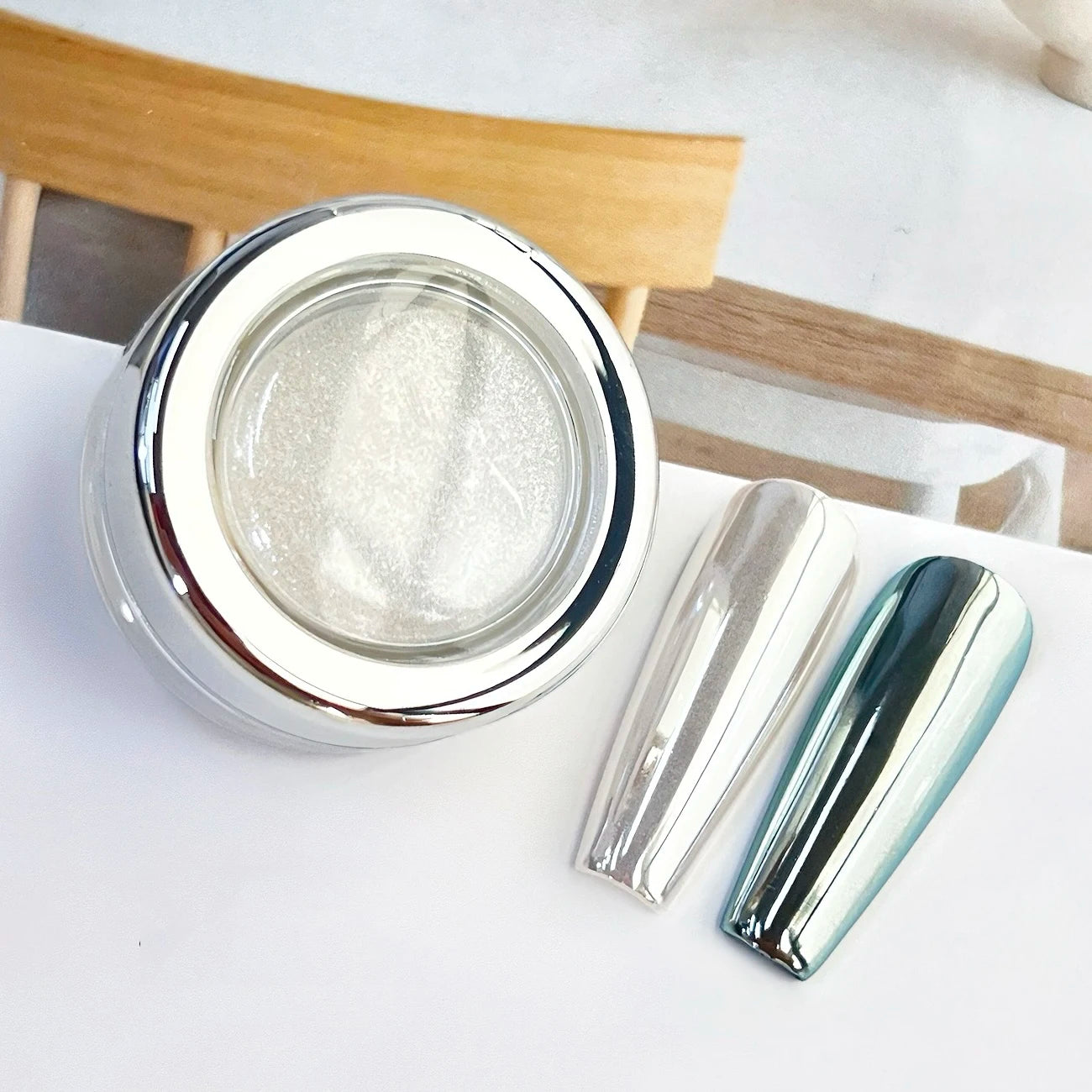 1Jar 0.2g Aurora Pearl Mirror Effect Nail Powders Aurora Chrome Mermaid Nails Art Powder Rainbow AB Glitter Rubbing Dust Pigment