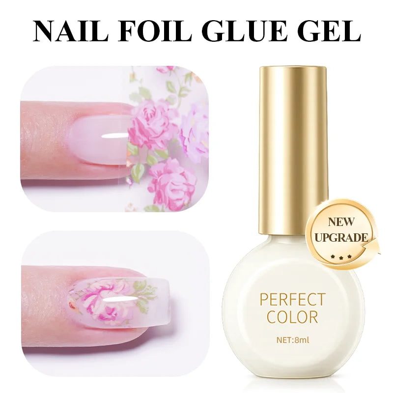 Perfect Color Nail Foil Glue Gel Line – Foil Glue & Top Coats, 8ml