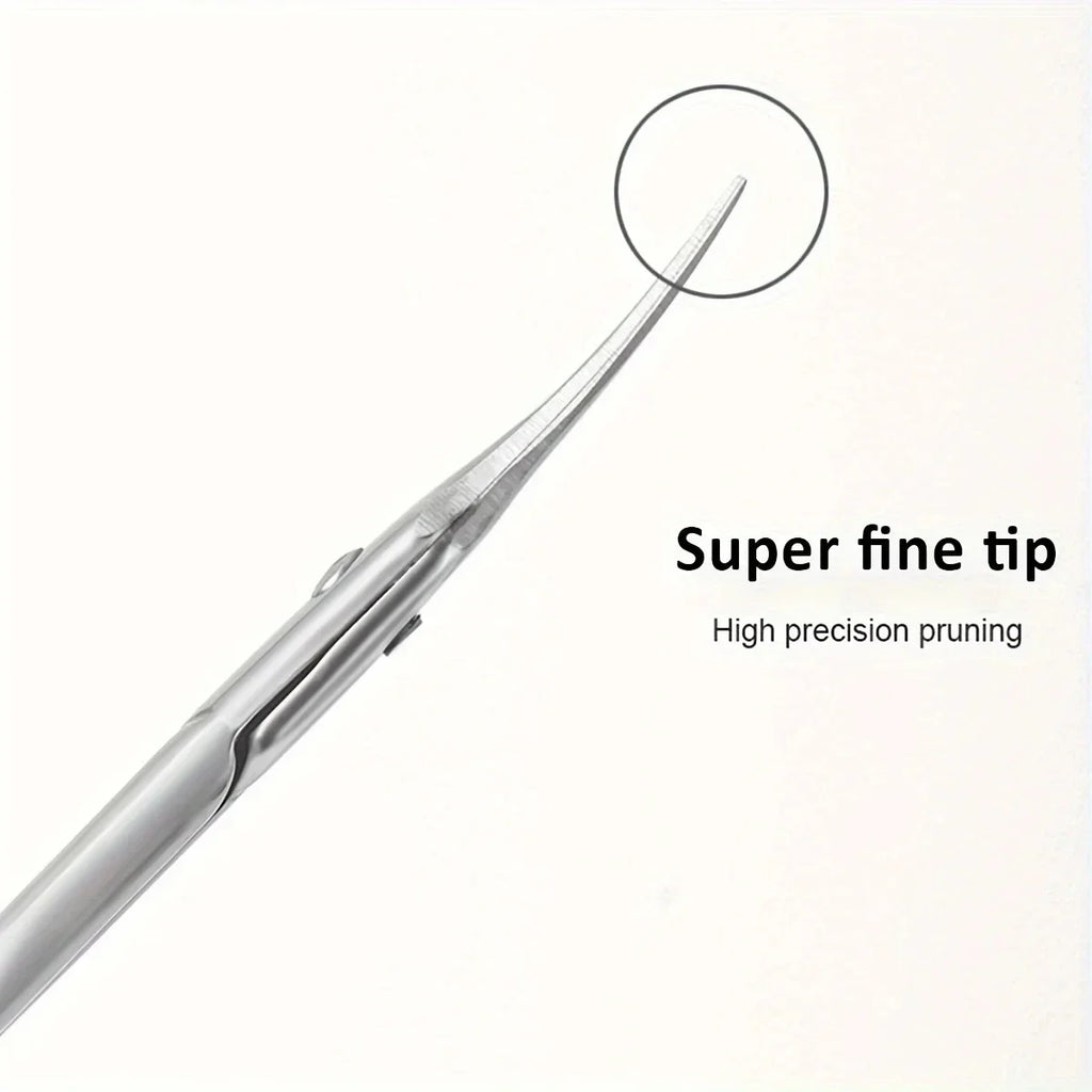 Ouriner Curved Tip Thin Blade Cuticle Scissors – Stainless Steel Trimmer