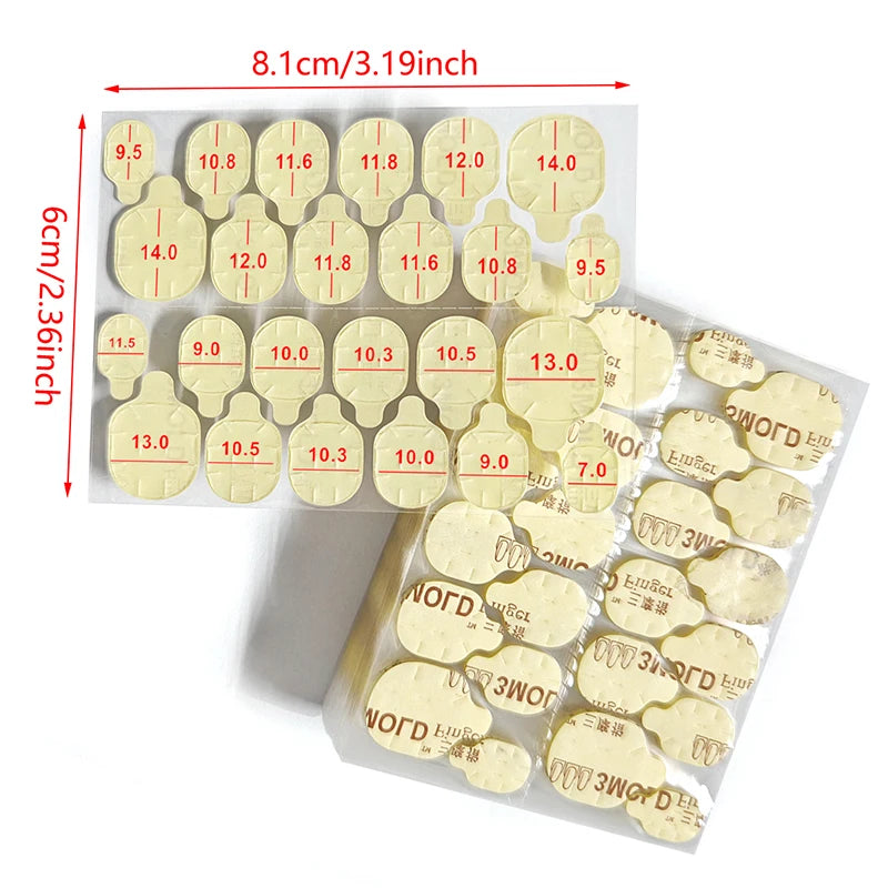Clear Jelly Gel Pad Double-Sided Nail Tape – Strong Hold Press-On Adhesive, 240pcs