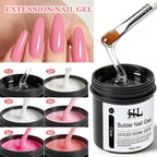HL Clear Nail Extension Gel – Non-Yellowing Self-Leveling Builder Gel