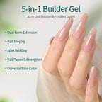 Nailpop Milky Smooth Builder Gel – UV Hard Gel Strengthener, 30g/100g