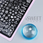 Silicone Nail Art Stamping Kit – French Design Stamper & Scraper