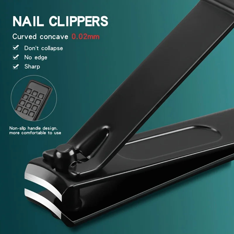 Complete Stainless Steel Manicure & Pedicure Kit with Travel Case