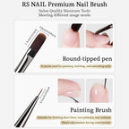RSNAIL Dual-Ended Nail Builder Brush – Silicone Carving Pen for UV Gel Nail Design