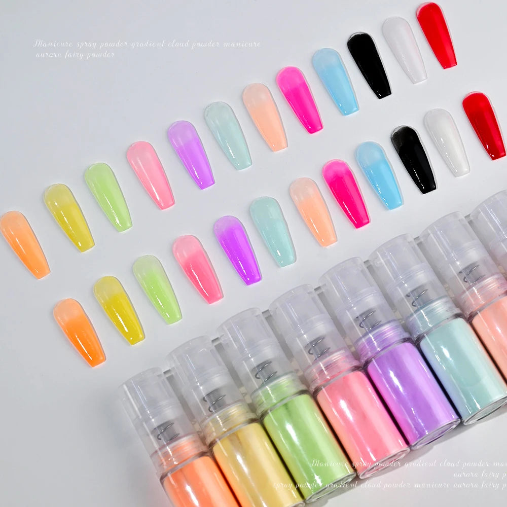 12styles Nail Art Spray Powder Color Gradient Ombre Spray For Nail Create A Few Seconds To Achieve A Gradient Effect Pigment|