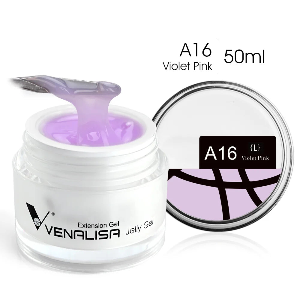 Venalisa 50ml TPO FREE Rose Pink Jelly Gel Extension Nail Salon Professiona Used Self Leveling Transparent Gel Nail Gel Polish