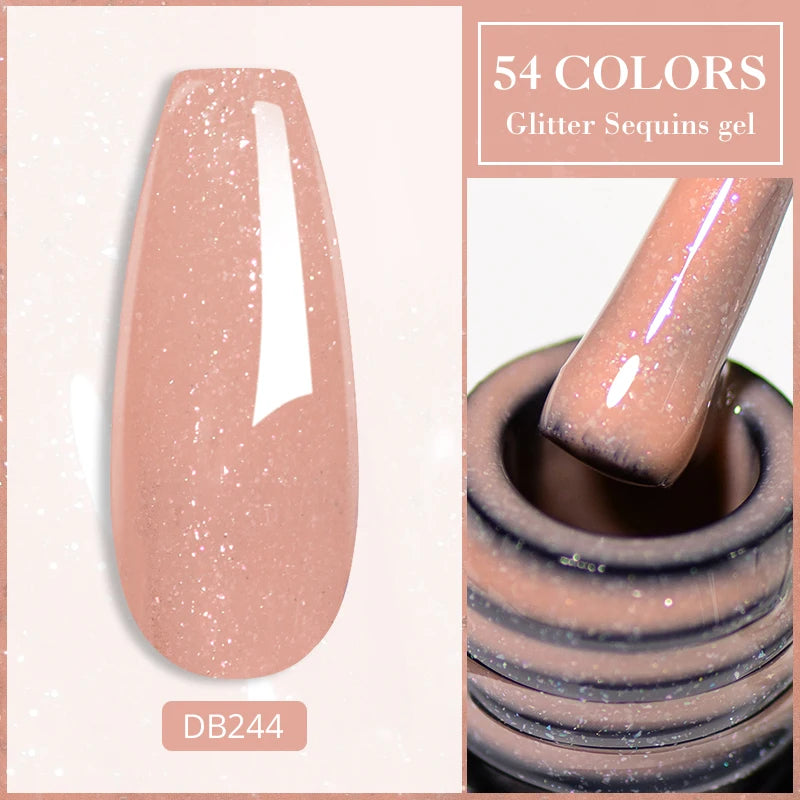Mtssii Glitter Sequins Gel Nail Polish – Sparkling Soak-Off UV/LED Gel