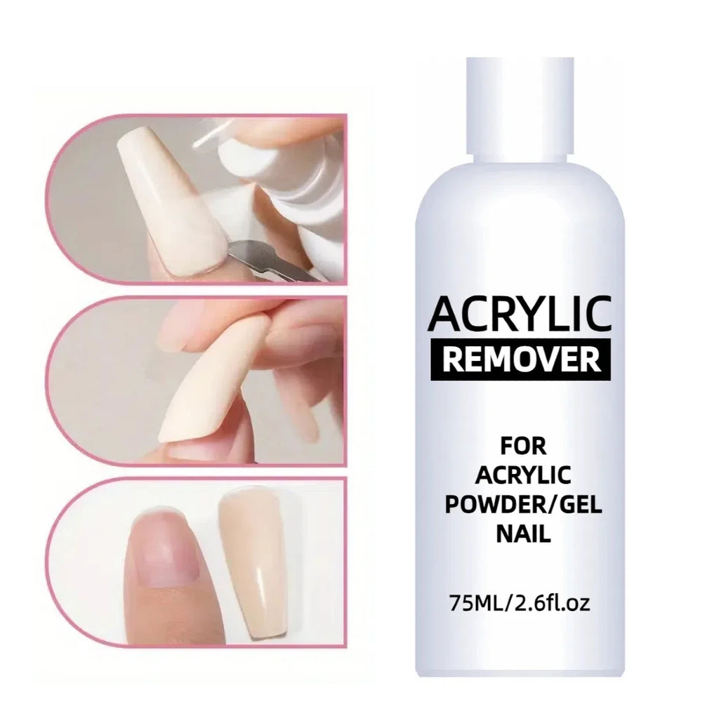 75ml Acrylic & Gel Polish Remover – Fast-Acting Soak-Off Liquid