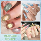MEET ACROSS 3D Clear Water Drop Top Coat – Crystal No-Wipe Nail Gel