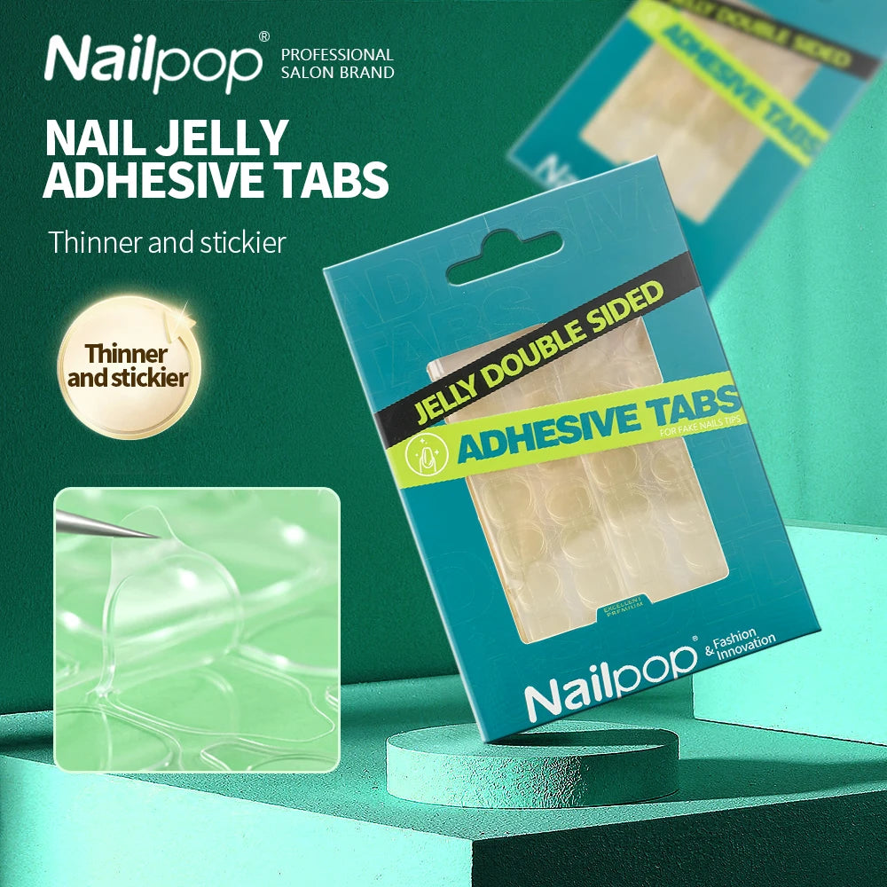 Nailpop Jelly Double-Sided Nail Adhesive Tape – Gentle Press-On Nail Glue Alternative